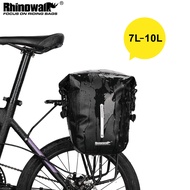 Rhinowalk Bicycle Pannier Bag 7-10L Waterproof Portable Quick Release Bicycle Rear Seat Bag Cycling Luggage Storage Shoulder Bag Handbag Bicycle Accessories For Mountain Road Travel Bike For Brompton and 3Sixty