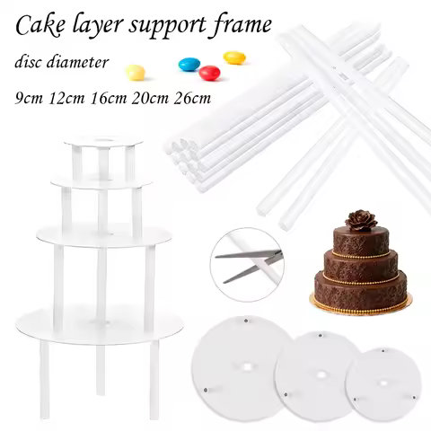 1-5set Multi-Tier Cake Stand Straw Rack for Wedding Cake Making and Stacking Cake Plastic Multilayer
