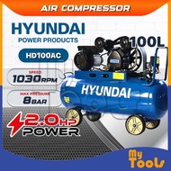 Mytools HYUNDAI 2HP Air Compressor HD100AC 100L | Mesin Pemampat Udara 2HP