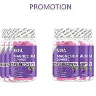VITA Magnesium Gummies อาหารเสริมแมกนีเซียมกัมมี่ เนตกัมมี่ความเครียด นอนหลับดีขึ้น รสองุ่น 60เม็ด