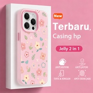 Cute Jelly 2 In 1 Flower Security Casing For Samsung A17 5G A56 A57 5G A27 A37 A07 A56 A16 A36 A55 A