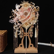 Group Fan Bride Wedding Handmade Wedding Fan diy Material Package Transparent Heavy Industry Fan Bri