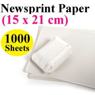 1000Pcs Newsprint Paper Wrap / White Packing Wrapping Paper A5 Size 21 cm × 15 cm(8.27 inch × 5.83 i