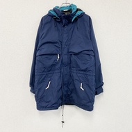 Eddie Bauer 山地派克大衣，海軍藍，古著。