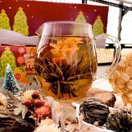 W1【公益禮盒】無藏 開花茶綜合6顆大罐裝+玻璃茶壺 茶具禮盒