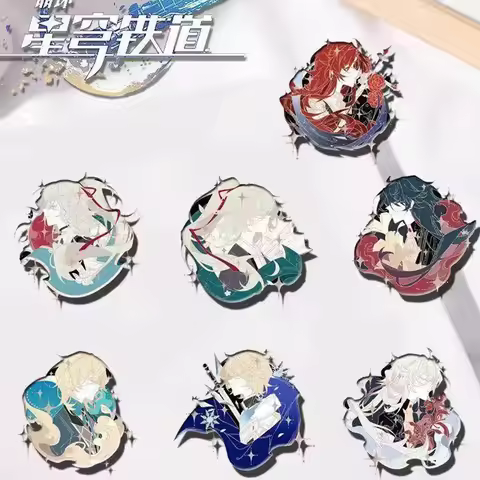 7Pcs/Lot Brooch Pin Jing Yuan Gepard Landau Blade Argenti Aventurine Kakavasha Acrylic badge Gift