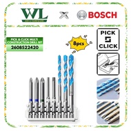 BOSCH 2608522420 Pick & Click Extra Hard Screwdriver Bit & MultiConstruction Mixed 65mm/Mata Skru