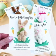 Cute Pocket Hug Bunny Keychains Stylish Car Keychain Accessories Employee Appreciation Hug Token Gif