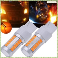 [J X Q K] 7440, T20 Led Bulbs Amber Yellow 900 Lumens Super Bright Turn Signals Light Brake Stop Par