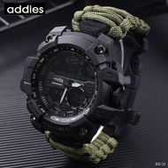 ADDIES Military Survive Outdoor LED Digital Watch  Multifunction Compass Whistles Waterproof Quartz Army Watch relogio m