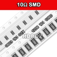 10~100PCS 10RΩ SMD Resistor precision5% 1%100 10R0 01X 0603 0805 1206 2512 IC