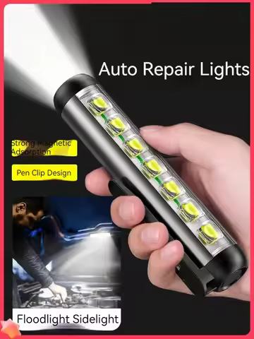 Smiling Shark GZ-5155 Flashlight Magnet Work Light Portable Rechargeable Waterproof Torch Light for 