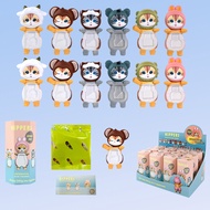 ZJT 12pcs Mofusand Action Figure Lie down Series Mobile phone stickers creative desktop car accessor