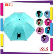 [PREMIUM Original] (504) Fancy 4 Folding Umbrella with BTS Motif Anti UV