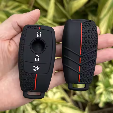 Silicone Car Fob Remote Case Keychain for Mercedes Benz AMG E Class E200 E260 E300 E320 W213 3button