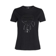 Krl Lagerfeld Women Ikonik Krl Outline Tee Black 100% Authentic