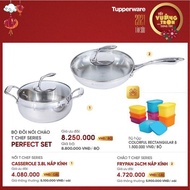 Tupperware- Set of pots and pans with a set of 8 boxes