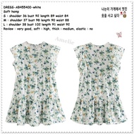 AB455400 Baby Doll Casual Mini Dress Bunga Wanita Korea Import Putih