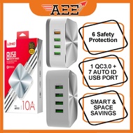 (Original) LDNIO 7 AUTO ID USB + 1 QC3.0 USB 10A Wall Charger A8101