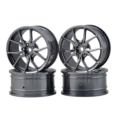 4pcs 1/10 Touring&Drift Nylon Wheel Rim O5YCH (Chrome Gray) fits for 1:10 Touring&Drift Car Yokomo H