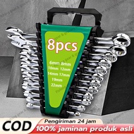 Wrench Ring Spanner Set 6-22mm 8PCS Wrench Ring Set 8 pcs Double Offset Ring Spanner Set Up to 22 mm