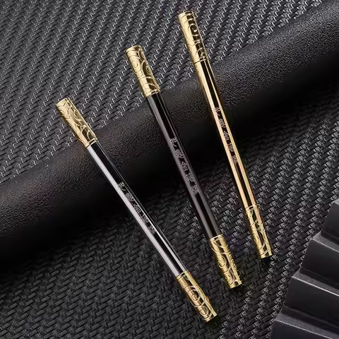✨| Brass Golden Cudgel Gel Pen Monkey King's Staff Pen 0.55mm Executive Business Gift Smooth Writing