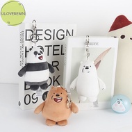 uloveremn Bears Keychain We Bare Bears Plush Toy Cartoon Pendant Soft Stuffed Doll Keychain Key Ring