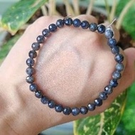 Faceted iolite 6mm crystal bracelet