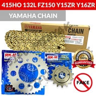 RKM 415 SPROCKET SET WITH YAMAHA CHAIN GOLD ORING FZ150 Y15ZR Y16ZR FZ Y15 Y16 15ZR 16ZR RANTAI EMAS