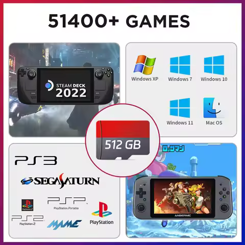 Batocera TF/Game Card for Steam Deck/Windows PC/MAC/Handheld Game Console for PS3/PS2/SS/PS1/PSP/DC/