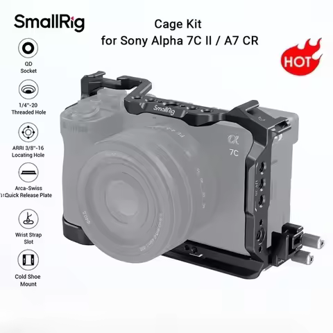 SmallRig 4422 A7C II Cage Kit for Sony Alpha 7C II / Alpha 7CR Built-in Quick Release Plate with Cab