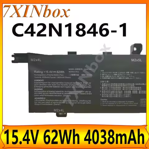 7XINbox C42N1846-1 15.4V 62Wh 4038mAh Laptop Battery for ASUS ZenBook Pro Duo UX581 UX581G UX581GV U
