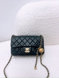 (尖沙咀門市💖) Chanel classic flap mini cf 20 pearl crush 黑色金球