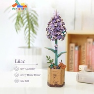DIY Robotime Rowood 3D self-assembled wooden flower model | Lilac Wooden Flower Puzzle TW021