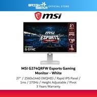 MSI G274QRFW Esports Gaming Monitor - White