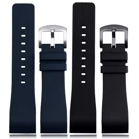 High Quality Rubber Watch Band For Cartier Santos 100 Men And Women 23mm 20mm Blue Black Brown Watch