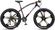 Fashionable Simplicity 26 Inch Mountain Bikes 21/24/27/30 Speed Bicycle Adult Fat Tire Mountain Trail Bike High-carbon Steel Frame Dual Full Suspension Dual Disc Brake 4.0 Inch Thick Wheel