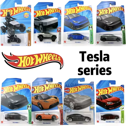 Hot Wheels Cars 1/64 Tesla Series Collection Alloy Model Toys C4982