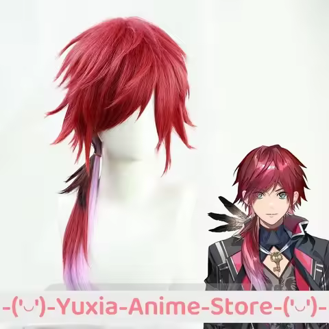 NIJISANJI Lauren Iroas VTuber Cosplay Wig and Cap Anime Roleplay Wigs Party Costume Prop Synthetic H
