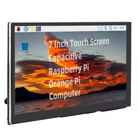 7 Inch Touch Screen Raspberry Pi LCD HDMI-compatible Display for Orange Pi Jetson Nano Computer Seco