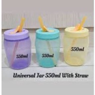 Universal jar 550ml with straw universal jar 325ml ORIGINAL Tupperware Malay