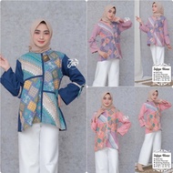 blouse batik kombinasi blouse batik wanita atasan batik wanita