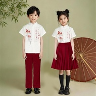 Original Children's Chorus Costume Small Country Style Chinese Style Poetry Recitation Costume Chine