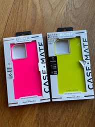 Stephy&amp;co. Case-Mate iPhone 14 Blox 超方殼 -螢光黃 +粉紅色