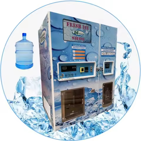 Water Cube Dispenser Vending Machine 100kg/24h Commercial Automatic Portable Self Serve Hotel Crysta