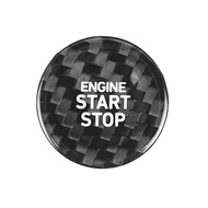 premium-Shasha Dry Carbon Fiber Car Start Stop Button Cover Interior Kit Car Decoration Accessory fo