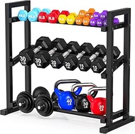 3-Tier Adjustable Dumbbell Rack, Weight Rack for Home Gym Storage, Heavy Duty Weight Stand for Dumbb