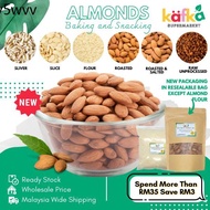 Badam cincang Badam mentah Badam hiris ✮ALMOND RAW/ROASTED WHOLE NUT 250g/500g/1KG ALMOND GROUND/ALM