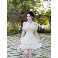 Lovely lady's off-the-shoulder flared party Dress Suri Dress off shoulder dress