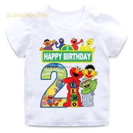 Boy T Shirt For boys Tops Sesame Street Cookie Monster Elmo Graphic Children 1 2 3 4 5 6 7 old years